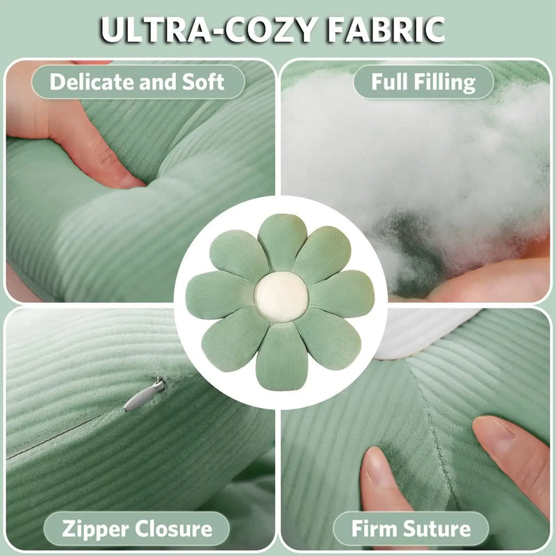 Anypillow Blue Daisy Throw Pillow with Plush Cushion