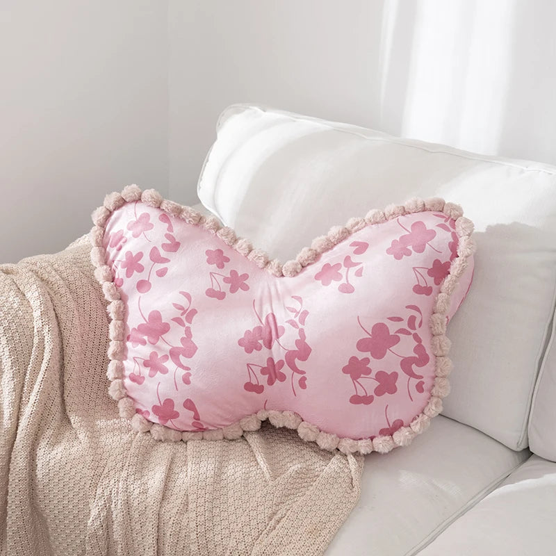 Anypillow Butterfly Velvet Pillow with Soft Plush Filling