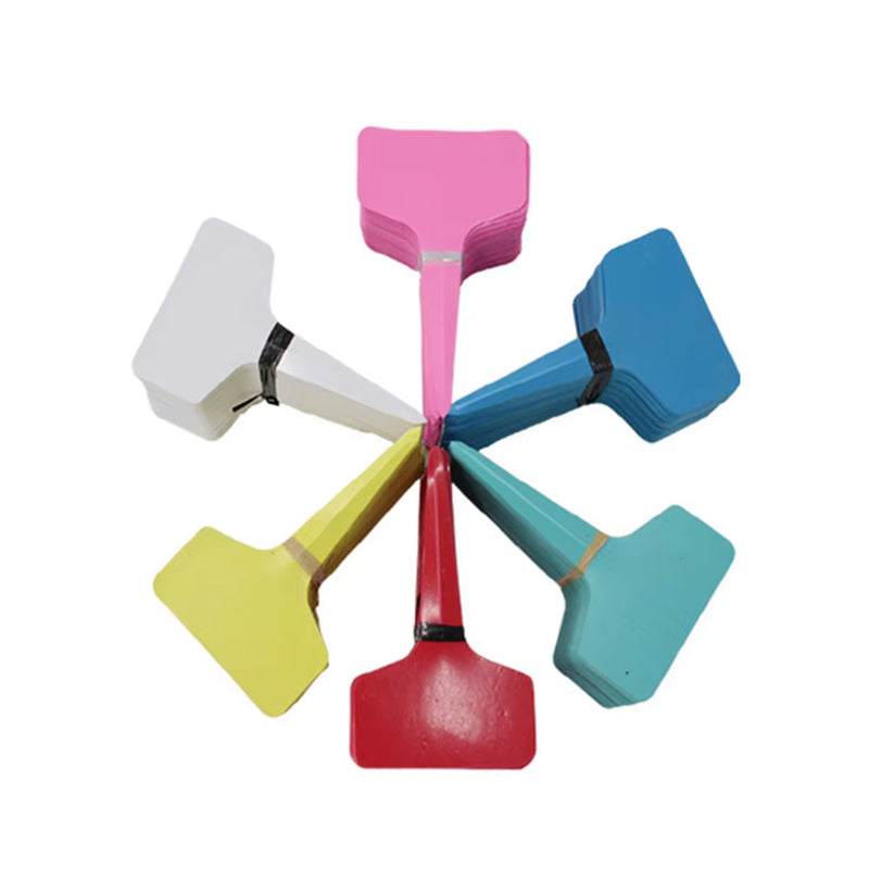 Anygreen Garden Plant Labels 60PCS Multi Color Plastic T Type Tags Home Gardening