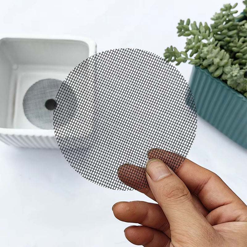 ANYHOUZ Flower Pot Mesh 20PCS Round Leakproof Gasket for Soil Drainage and Filtration