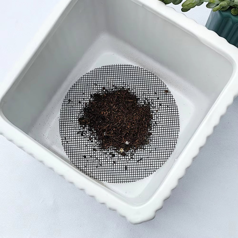 ANYHOUZ Flower Pot Mesh 20PCS Round Leakproof Gasket for Soil Drainage and Filtration