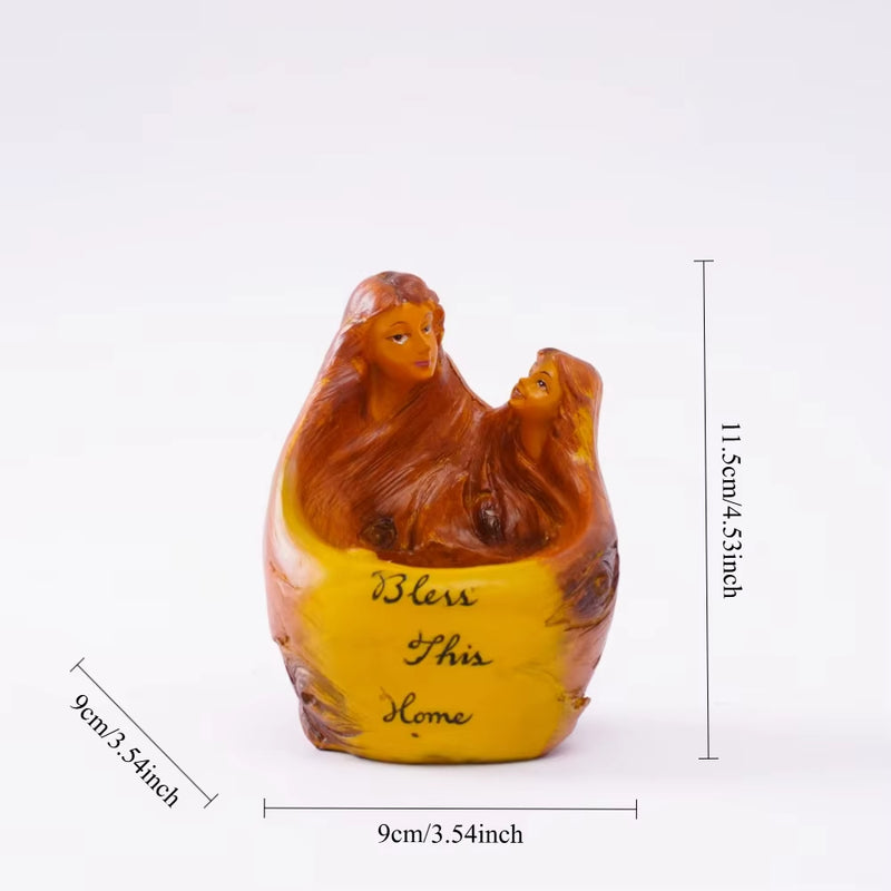 ANYDECO Candle Holder European Angel Statue Resin Candlestick Home Decor