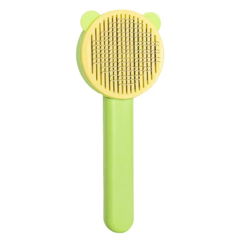 ANYWAGS Pet Brush Bear Ear Design Shedding Hair Removal Grooming Tool