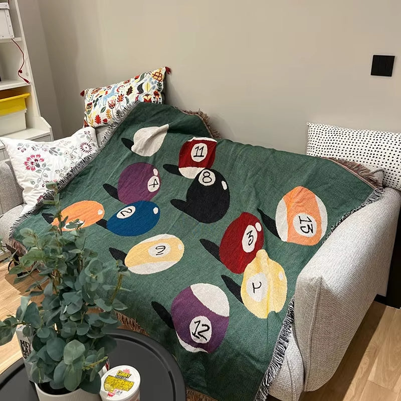 Anycozy Throw Blanket 130x160cm Billiard Pattern Sofa Camping Mat