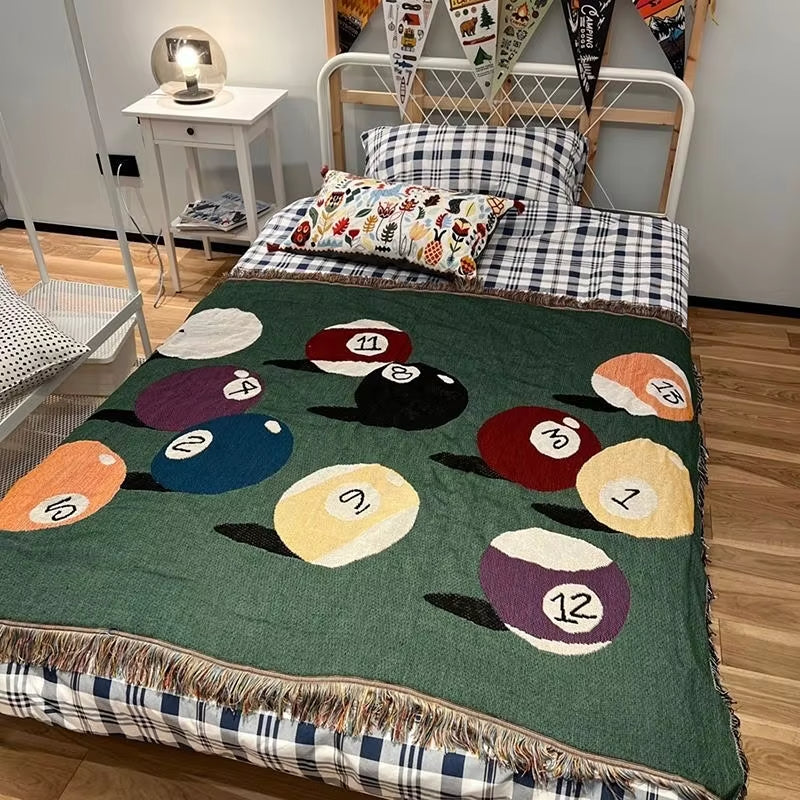 Anycozy Throw Blanket 130x160cm Billiard Pattern Sofa Camping Mat
