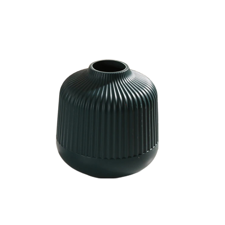 ANYDECO Flower Vase Deep Green Small Nordic Plastic Pot Home Decor