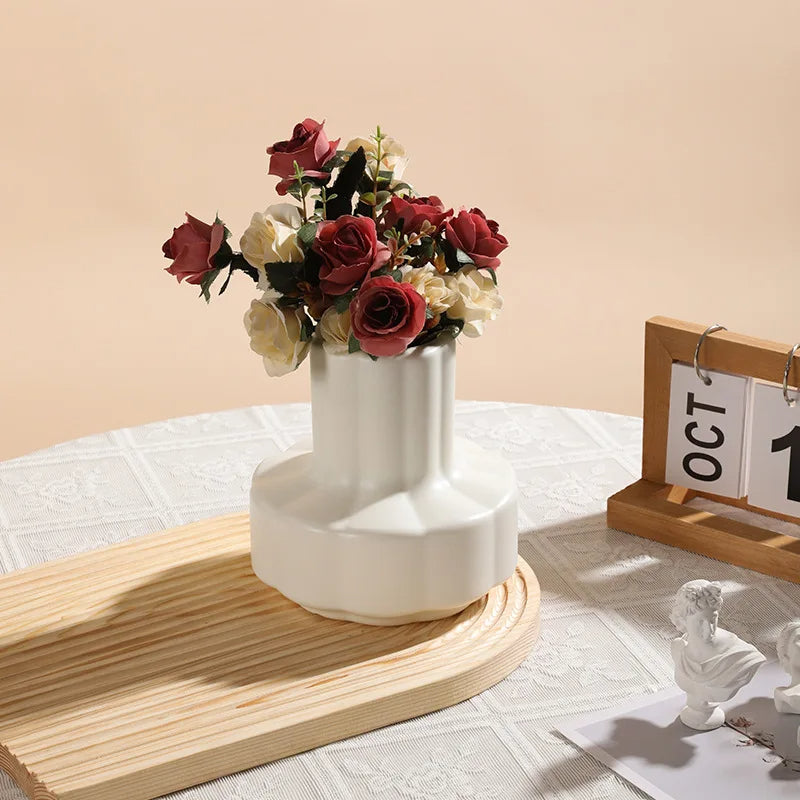 ANYDECO Flower Vase Coral Red Small Nordic Style Pot Home Decor