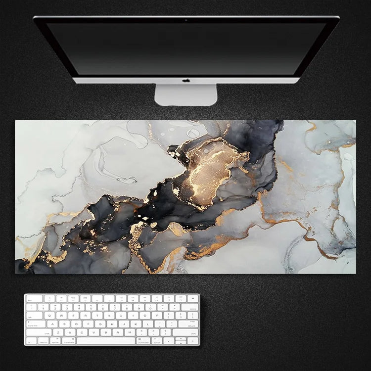 ANYMOB Mouse Pad White 350X600X2MM Art Series Marble Computer Laptop Rubber Mat