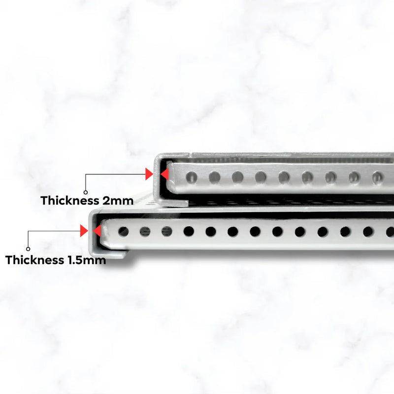 ANYGLEAM Baking Tray Silver 1.5mm Rectangular Perforated Pastry Sheet Pan With Hole