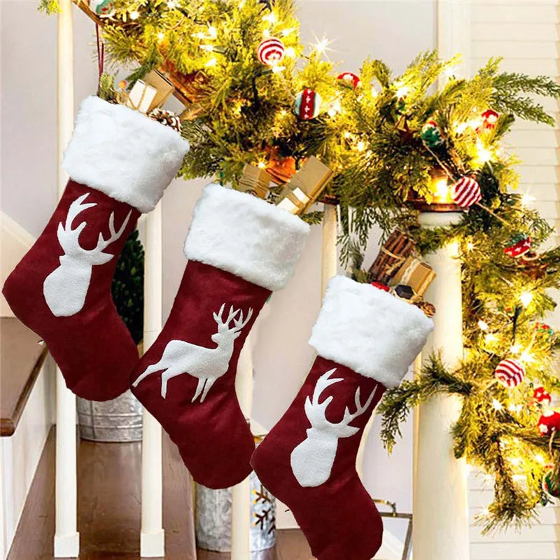 ANYDECO Christmas Stockings Hanging Socks Gift Candy Bag Decorations