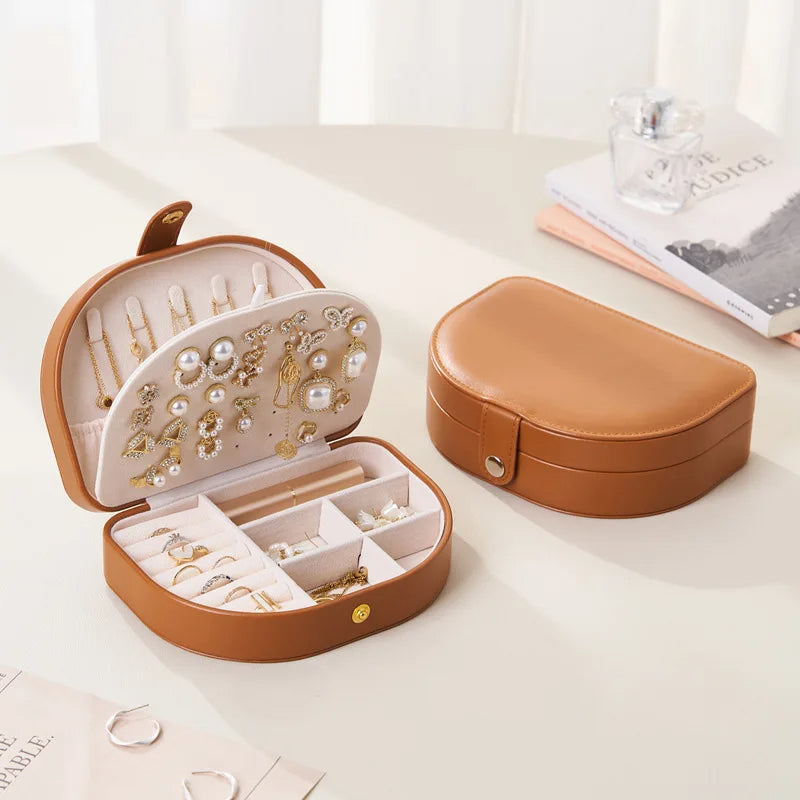 Anyvogue Jewelry Box Half Circle Fliptop Cassette Button Organizer