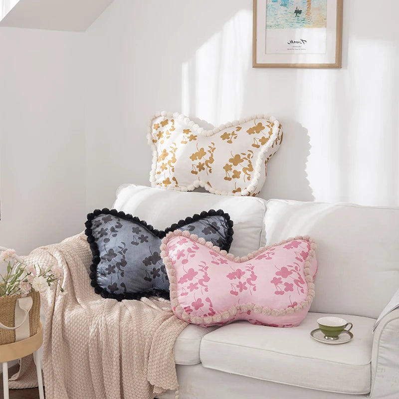 Anypillow Butterfly Velvet Pillow with Soft Plush Filling