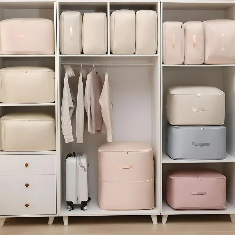 Anysort Storage Bag Pink Durable Heavy Duty Packing Cubes For Beddings And Blankets