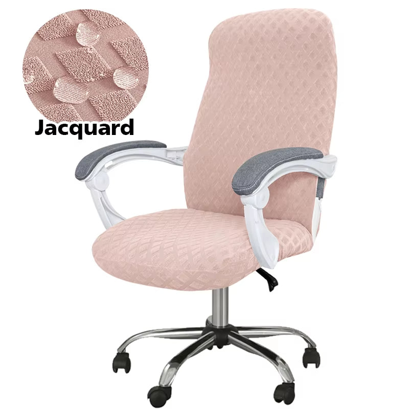 Anyseat Office Chair Cover Pink Waterproof Anti Dirt Stretchable Spandex Jacquard Slipcover