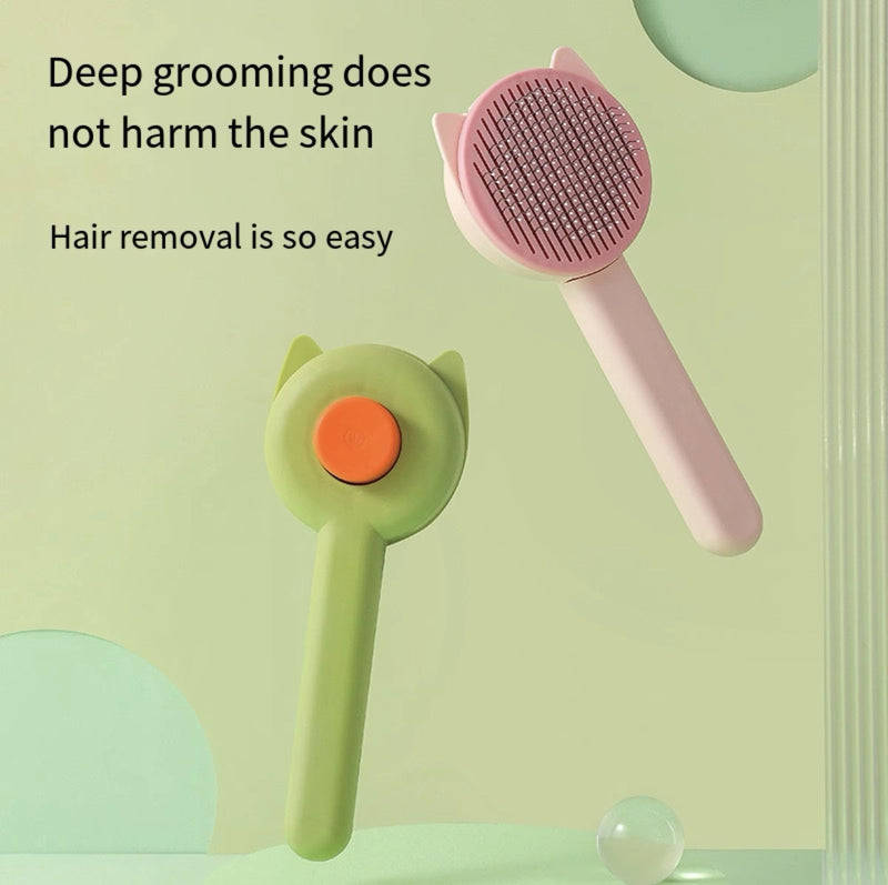 ANYWAGS Pet Brush Rabbit Ear Design Shedding Hair Removal Grooming Tool