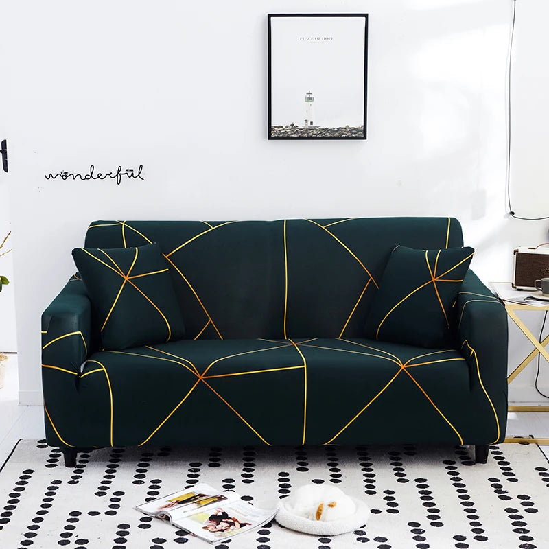 Anyseat Textured Linear Sofa Cover – Stretchable Slipcover for Living Room Chair Protection