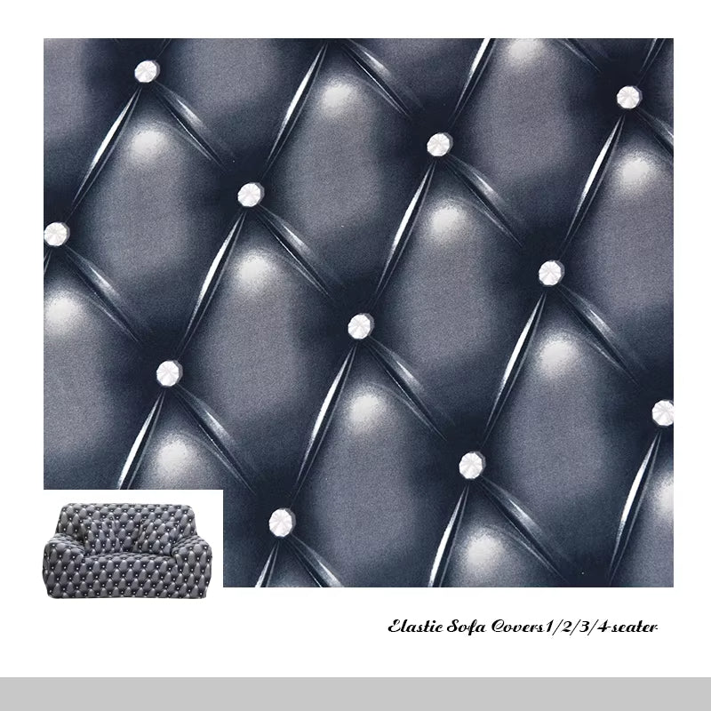 Anyseat Sofa Cover Textured Diamond Tuff Pattern L Shape Stretch Couch Protector