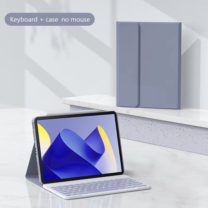 ANYMOB  iPad Case Lavender Detachable Magnetic Bluetooth Keyboard with Protective Cover
