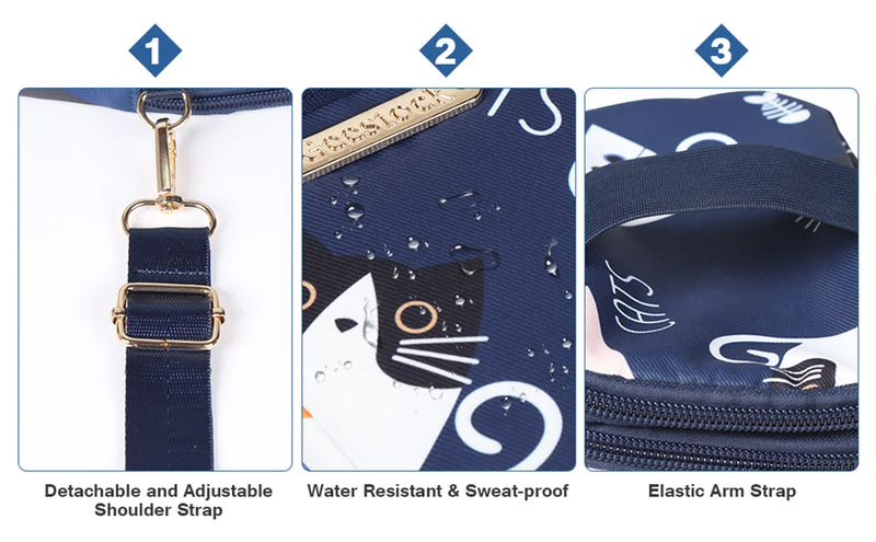 ANYPACK Armband Crossbody Bag Black Waterproof And Sweatproof Sports Phone Holder For Running Gym Workout