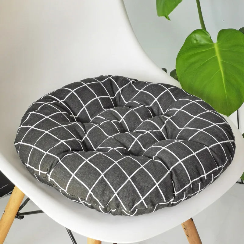 Anypillow Black Grid Pattern Soft Seat Cushion