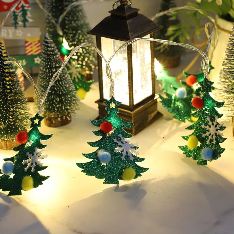 ANYDECO  Christmas String Lights Novelty Yellow 20 LED USB Hanging Holiday Decor