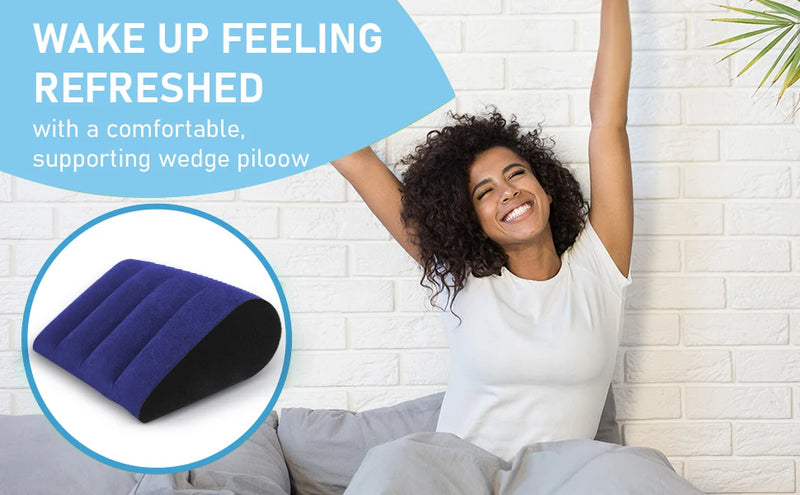 Anypillow Purple Inflatable Support Pillow Bamboo Fiber