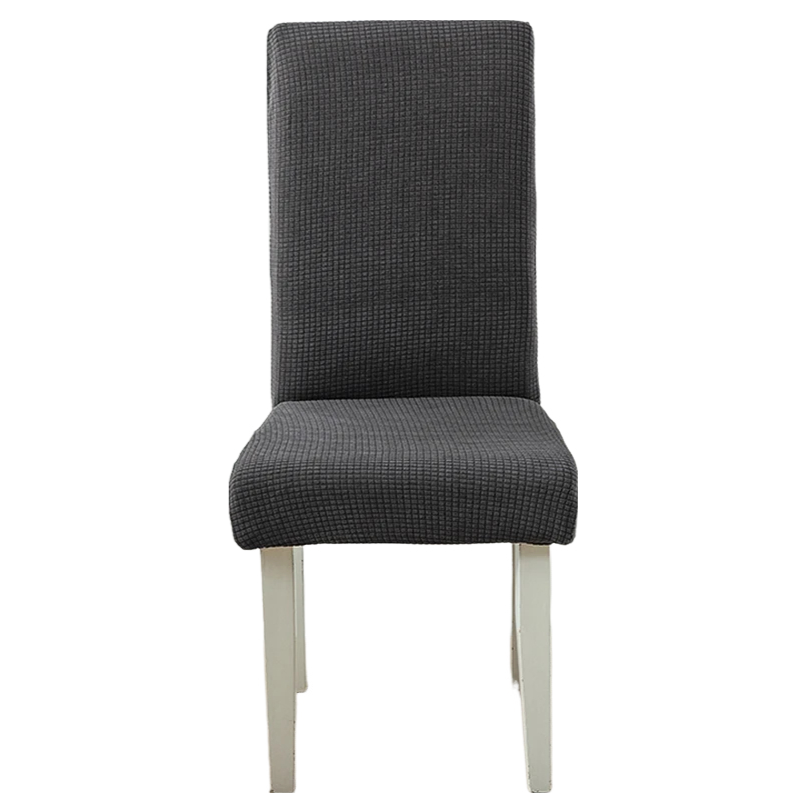 Anyseat Chair Cover Dark Grey Corn Kernels Waterproof Universal Size for Dining Room Stretch Seat Slipcovers