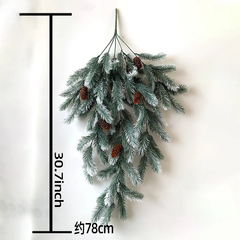 ANYDECO Christmas Wall Artificial Plant Vine Evergreen Hanging Decor