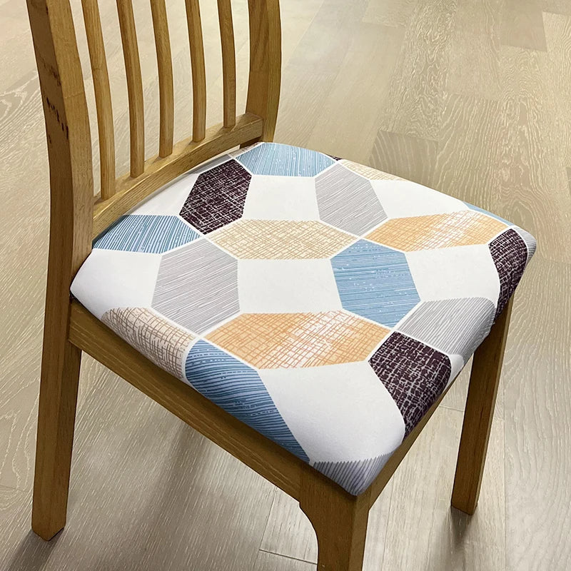 Anyseat Chair Cover Multi Color Diamond Print Stretch Seat Cover for Home Dinning Kitchen Washable Removable