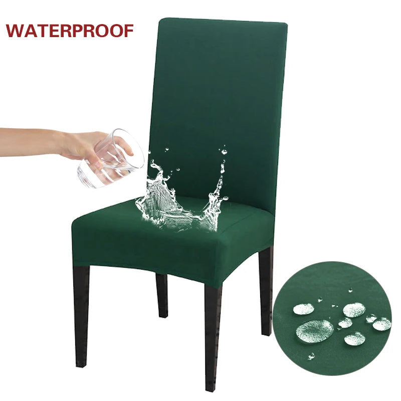 Anyseat Chair Cover Green with Anti-Dirt and Waterproof Elastic Material for Dining Room Kitchen Wedding Hotel Banquet Restaurant