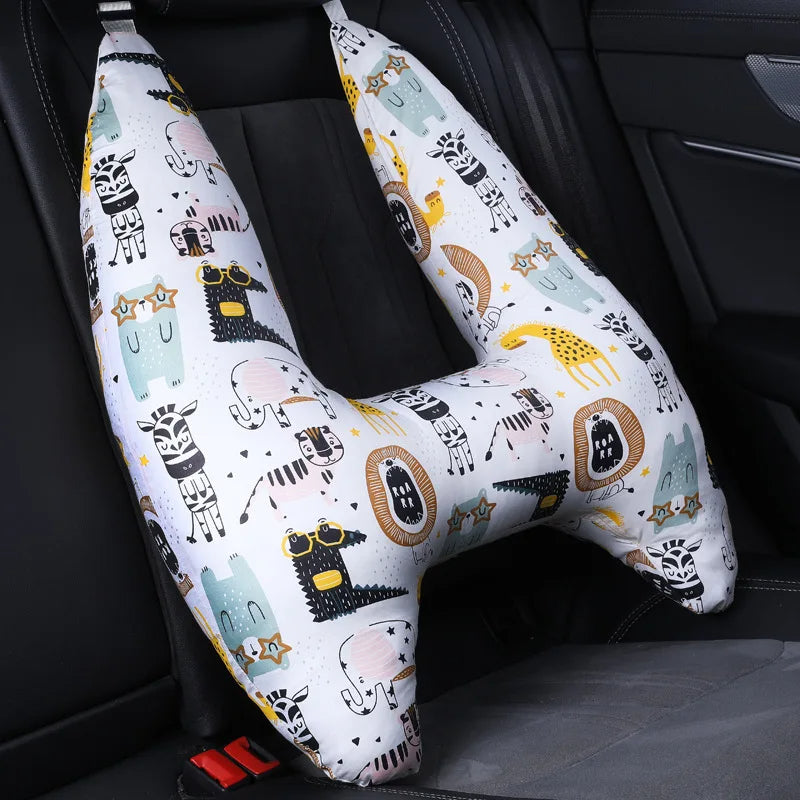 Anypillow Car Travel Pillow UShape Cool Animal Pattern Children Travel Pillow Cushion for Car Seat, Safety Neck Pillow for Kids