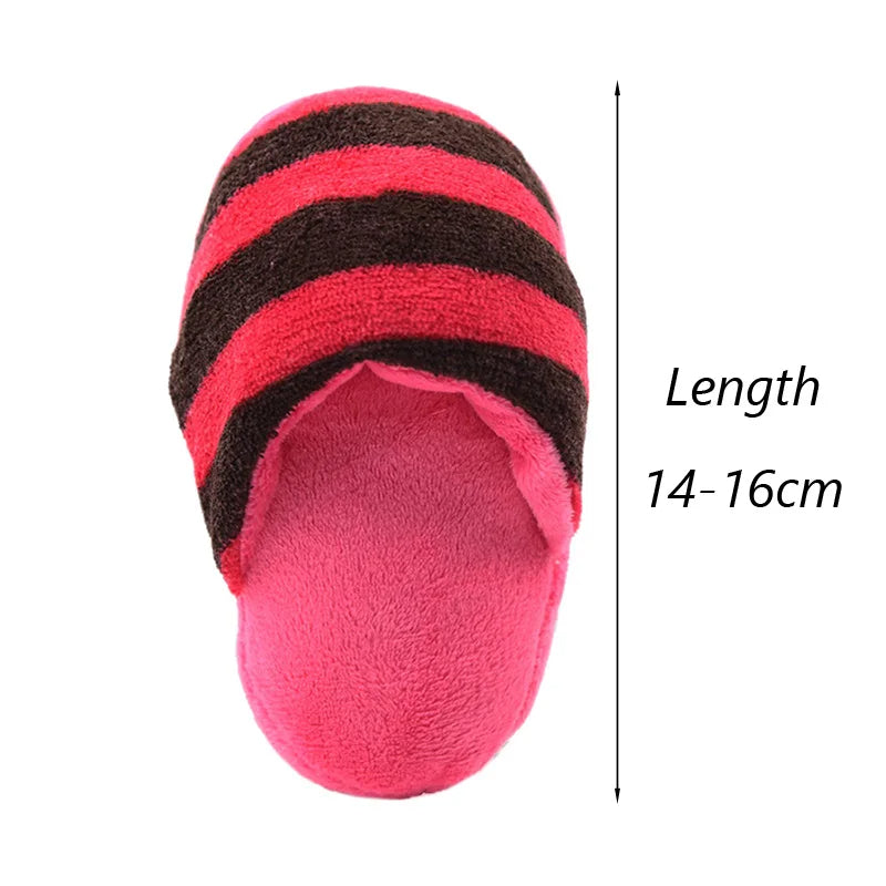 ANYWAGS Pet Toys Red Black Plush Pipe Slippers Squeaky Interactive Accessories
