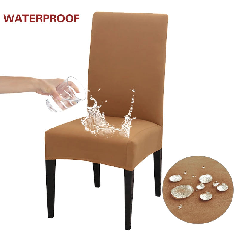 Anyseat Chair Cover Camel with Anti-Dirt and Waterproof Elastic Material for Dining Room Kitchen Wedding Hotel Banquet Restaurant