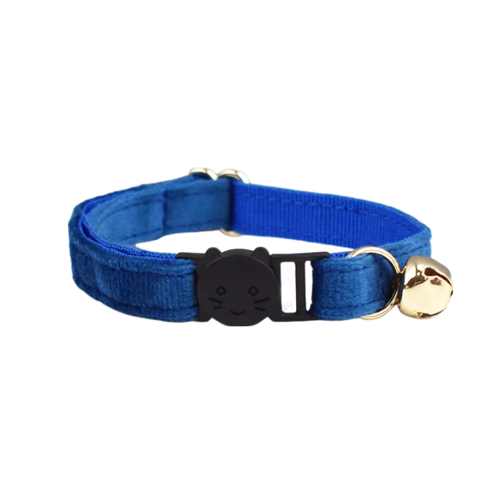 ANYWAGS Cat Collar Blue Small with Safety Buckle, Bell, and Durable Strap Stylish and Comfortable Pet Accessor