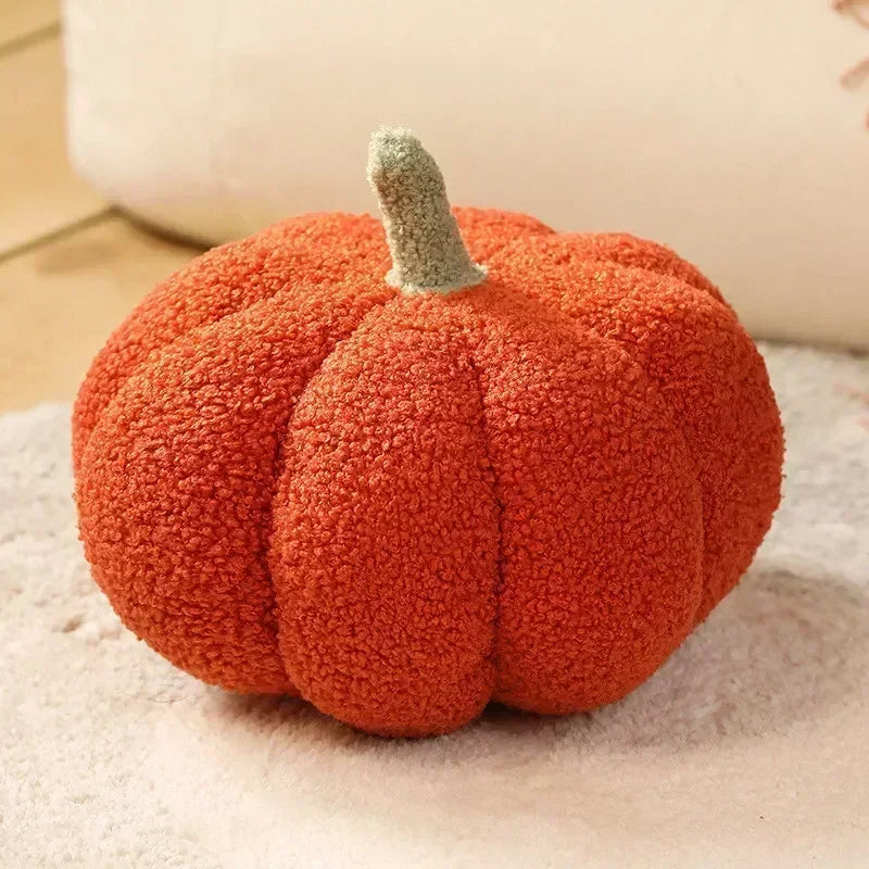 Anypillow Dark Orange Lamb Fleece Pumpkin Plush Pillow 20cm