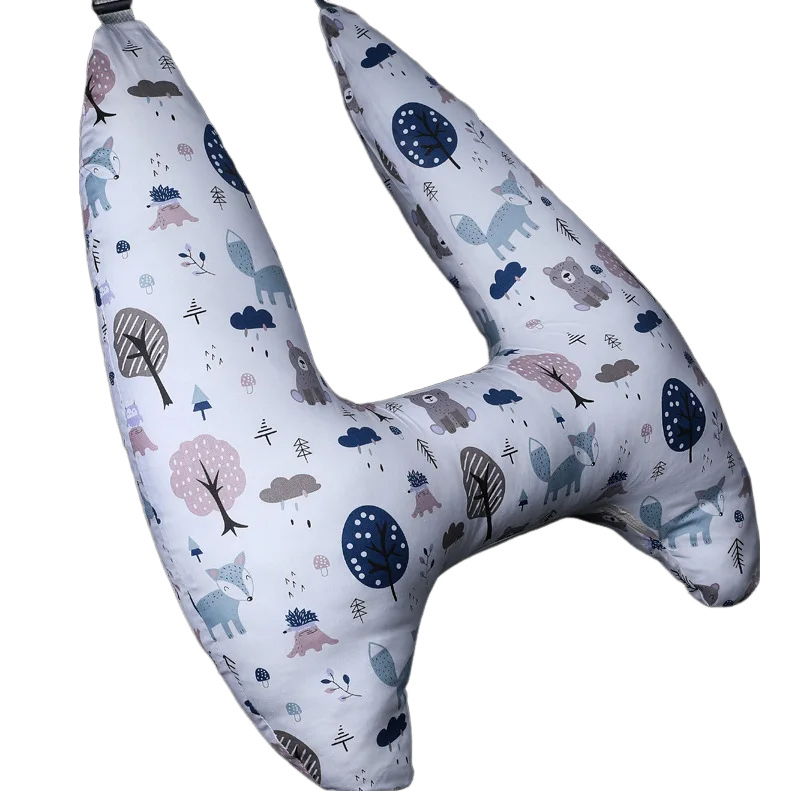 Anypillow Car Travel Pillow UShape Animal Forest Pattern Children Travel Pillow Cushion for Car Seat, Safety Neck Pillow for Kids
