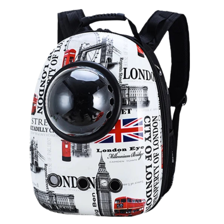 ANYWAGS Pet Carrier British Flag Print Breathable Space Capsule Travel On the Go Bag For Pet