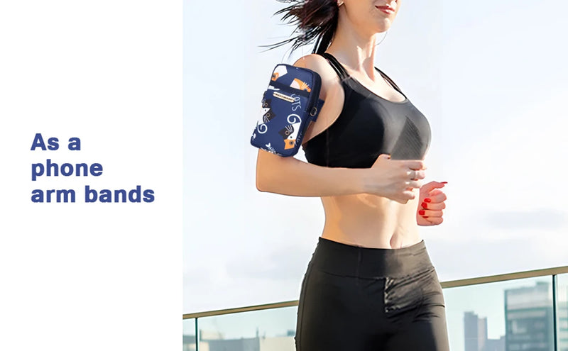 ANYPACK Armband Crossbody Bag Black Waterproof And Sweatproof Sports Phone Holder For Running Gym Workout