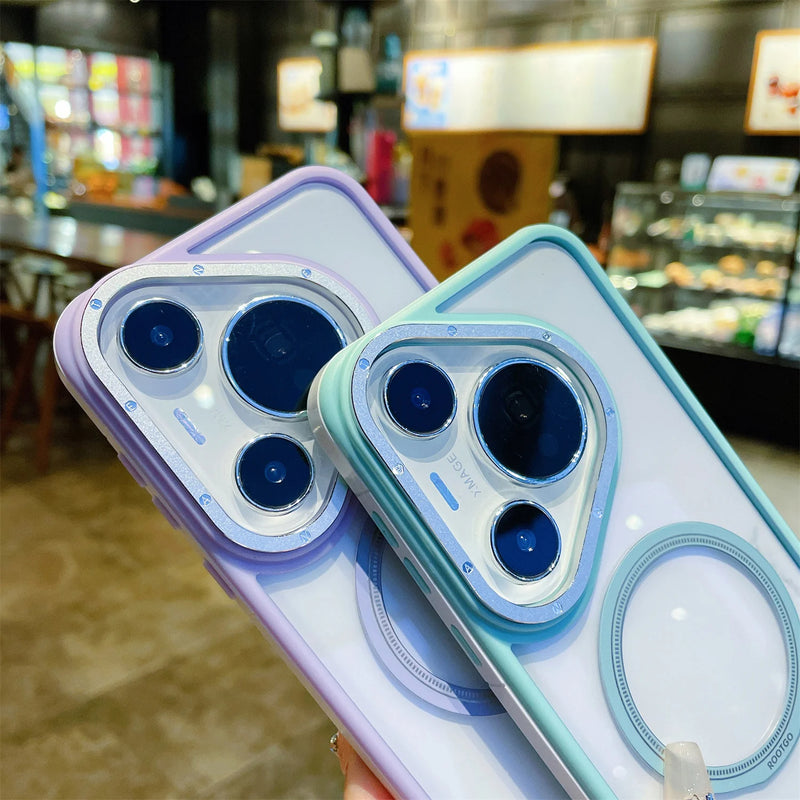 ANYMOB Huawei Case Purple Wireless Charging Magnetic Rugged Protective Cover