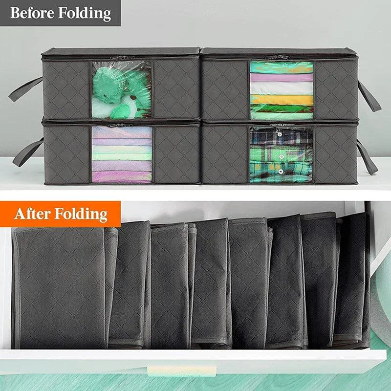 Anysort Storage Bag Grey 35L Multi Purpose Packing Organizer For Comforters And Blankets