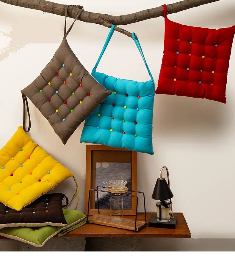 ANYHOUZ Non Slip Square Stool Cushion Soft Washable Cover