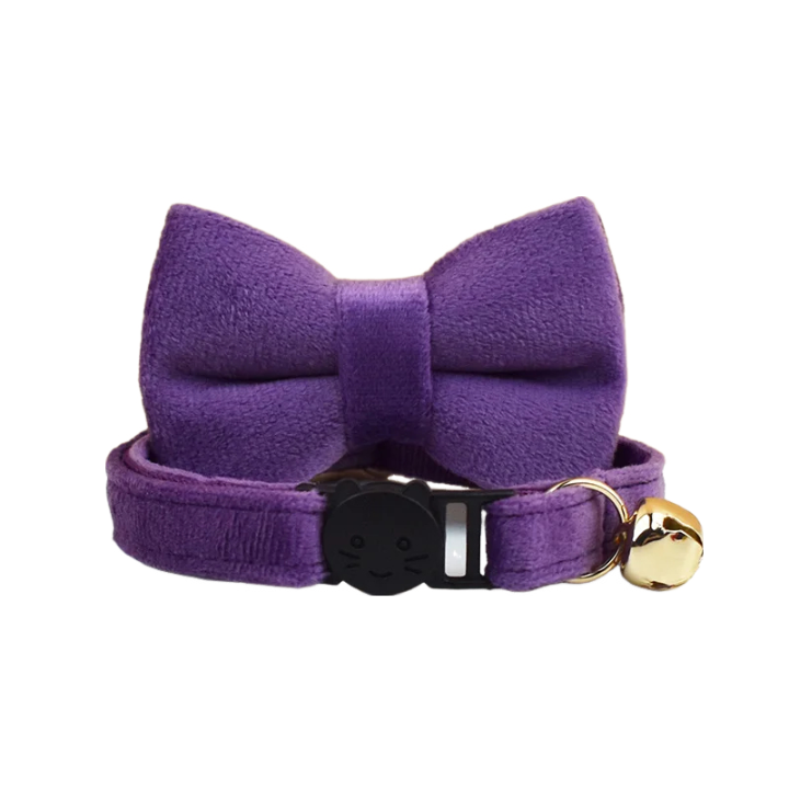 ANYWAGS Cat Collar Violet Large with Safety Buckle, Bell, and Durable Strap Stylish and Comfortable Pet Accessory