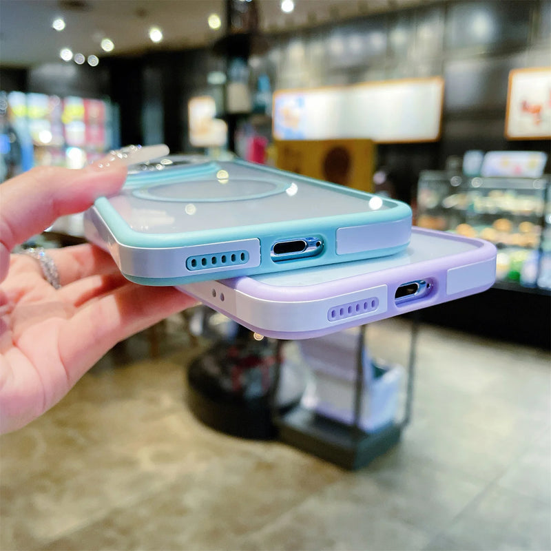 ANYMOB Huawei Case Purple Wireless Charging Magnetic Rugged Protective Cover