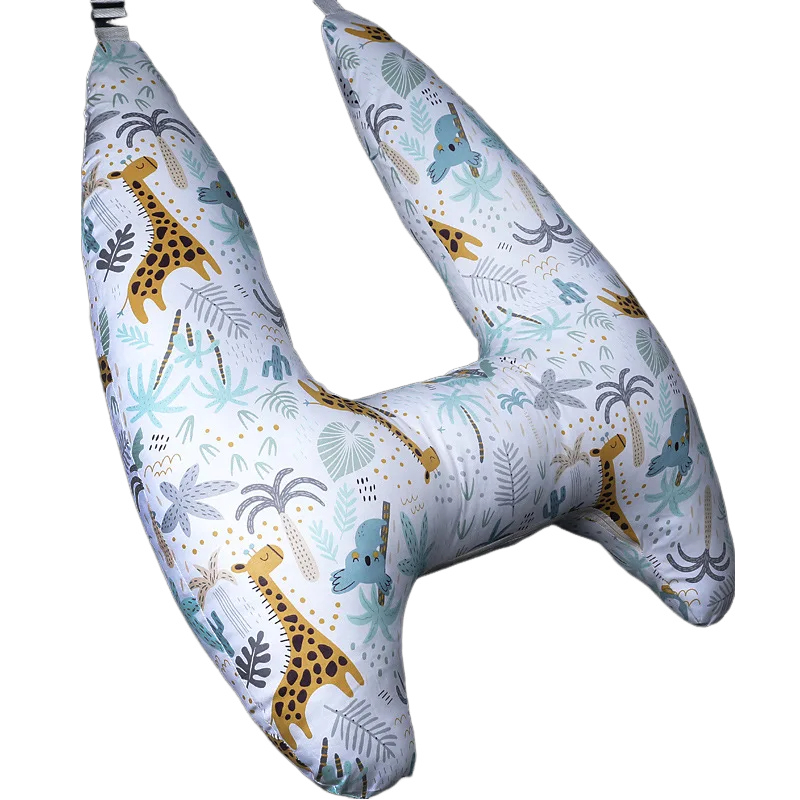 Anypillow Car Travel Pillow UShape Giraffe Pattern Children Travel Pillow Cushion for Car Seat, Safety Neck Pillow for Kids