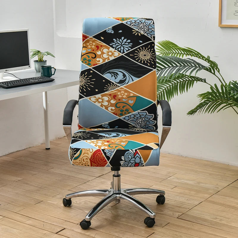 Anyseat Office Chair Cover All Seasons Design Medium Non-Slip Rotating Seat Case Universal Armrest Chair Protector