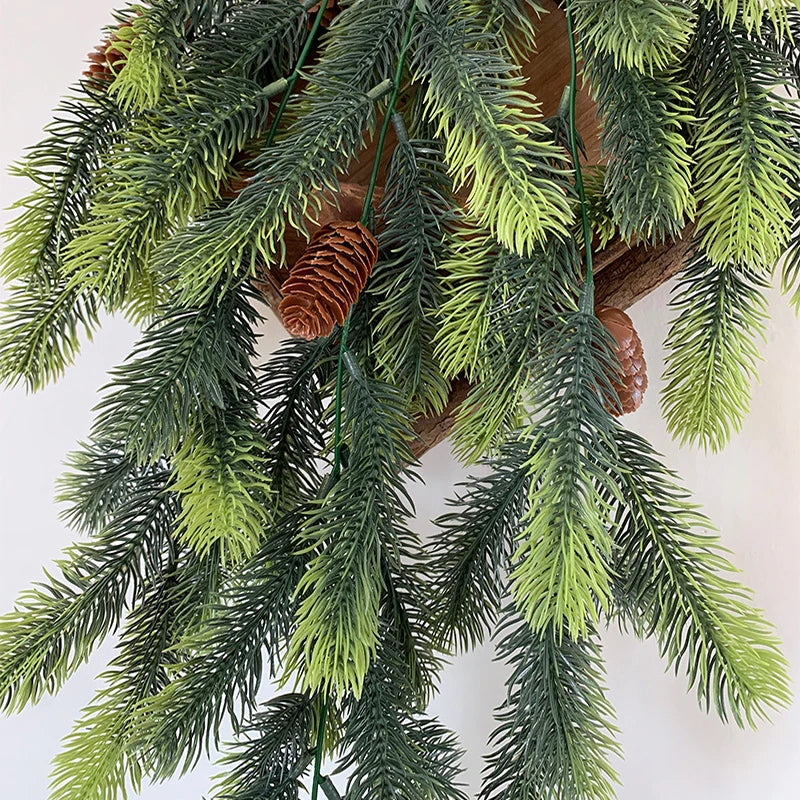 ANYDECO Christmas Wall Artificial Plant Vine Evergreen Hanging Decor