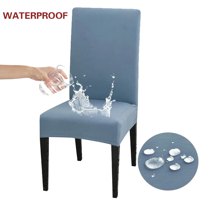 Anyseat Chair Cover Light Blue with Anti-Dirt and Waterproof Elastic Material for Dining Room Kitchen Wedding Hotel Banquet Restaurant