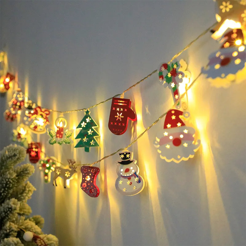 ANYDECO Christmas Lights Festive Theme Yellow LED USB Hanging Holiday Decorations