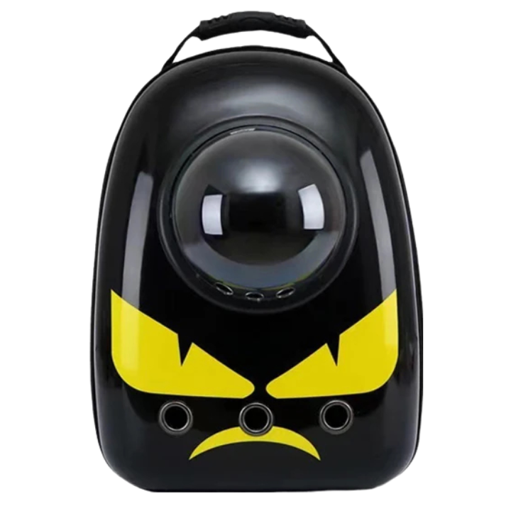 ANYWAGS Pet Carrier Big Yellow Eyes Print Breathable Space Capsule Travel On the Go Bag For Pet
