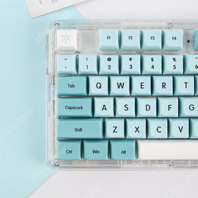 ANYMOB Keycap Keyboard Ice Blue 126 Japanese keys Personality Mechanical Switch Keys Bag Pack